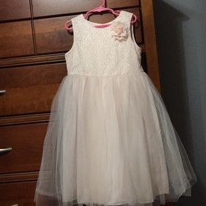 Light Pink Girl Dress with bottom tulle
